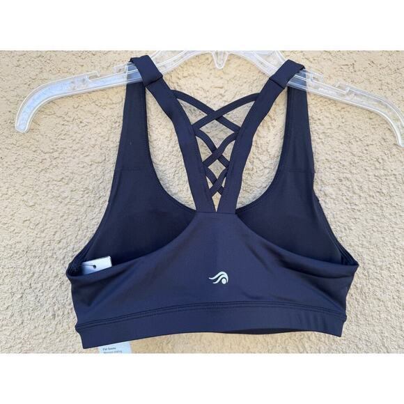 Ideology Black Lace Back Sports Bra XS NWT - Picture 4 of 5